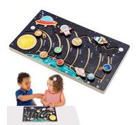 Générique Solar System - Colorful Wooden Planets, Practical Learning Set, Creative Space Activity, Early STEM Exploration | Removable Planet Toy, Perfect Placement for Enf