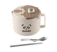 Générique Soup Bowl with Handles | Stainless Steel Meal Prep Containers | Portable Container - Travel, Lunch, Dinner, Breakfast, Office, Kitchen, Camping