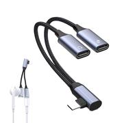 Générique Splitter, USB C Female Splitter Adapter | Audio Adapter 2 in 1 Type C Earphones, USB C Split Adapter for Most Smartphones