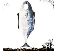 Générique Sponge Fish Costume Man 60 x 160 cm Realistic Animal Costume Comfortable Cosplay Clothes for Adults Parties Halloween Parties Events