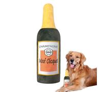 Générique Squeaky Dog Toy - Fun Game in the Shape of a Wine Bottle, Plush Chew Toys - for Chewing, Close Up Game, Mental Stimulation and Physical Activity