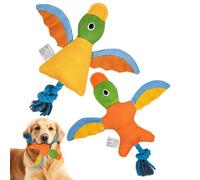 Générique Squeaky Dog Toys | 2 Piece Activity Bird Chew Toys | Incredibles for Chew Interactive Chew Stress Relief with Cotton and Knot for Small Breed Dogs