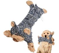 Générique Squeaky Plush Bear Toy for Dogs, Soft Dog Chewing Toy, Indestructible Pet Teething Midget, Interactive Biting Doll for Medium Dogs, Robust and Durable, 8 Inches, Brown, 1 Piece