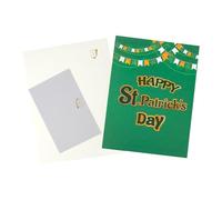 Générique St Patrick's Day Card - 3D Design | Card | Festive Greeting Card with Envelope - Irish Decoration for Family and Friends - Party and School Gift Green & Gold