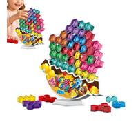 Générique Stacking Blocks Tower Wooden Bricks Assorted by Color