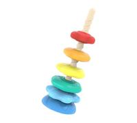 Générique Stacking Ring Set, Rotating Stacking Toys, Activity Cube Tower with Rainbow Blocks for Sorting Fine Motor Skills Development