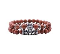 Générique Stainless Man Lovers Bracelet Jewellery Owl Beads in Natural, Volcanic, Red E Brooch, Versatile Couple Bracelet Pink Pearl Pink Mm Jewelry, one size, Acrylic, No Gemstone