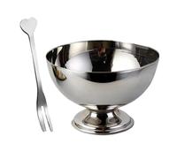 Générique Stainless Steel Ice Cream Bowl Cake Tableware | Dessert Serving Bowl - For Home Hotel Picnic Summer Festival Cinema Outdoor Concert Milk-Shake