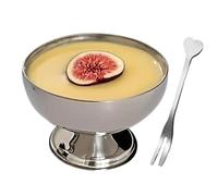 Générique Stainless Steel Ice Cream Bowl Small Utensil for Ice Cream | Dessert Serving Bowl For Home Hotel Picnic Movie Festival Outdoor Concert Milk-Shake