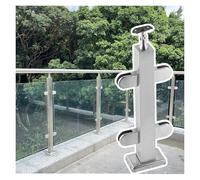 Générique Stainless Steel Railing Poles for Stair Handrails with Square End Glass Modern Balustrade for Balcony and Garden