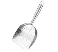 Générique Stainless Steel Scooper, Ergonomic Cat Scoop, Hollow Poop Sifter, Pet Litter Scoops, 12.8 x 5.31 x 1.57 inches, Allowing for Easy Scooping Without Straining Your Hand or Wrist