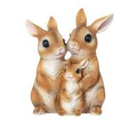 Générique Statue Coniglio da Giardino per Esterni - 23.5x16cm/9.25x6.3 pollici Statue Coniglio Portatili per Esterni | Statuina in Resina Leggera per Giardino Cortile Prato Ingresso Portico Esterno