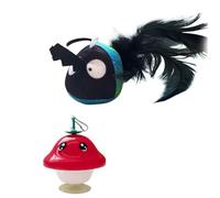 Générique Stimulating Toy for Cats, Interactive Plush Toy with Sound for Feline Awakening | Retractable Rope Touch Activation Indoor Games Accessory for Kitten Activity Anti-Boredom