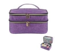 Générique Storage Bag, 2 Layers Organizer, Large Capacity Waterproof Case - Embroidery Tool Storage Bag with Zipper - Craft and Sewing, Purple., Se référer au descriptif, Refer to description