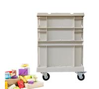 Générique Storage Bin on Wheels - Stackable and Heavy Duty Industrial Style - Outdoor Storage Chest Large Wheeled Container - Moving Packing Garage Basement Attic