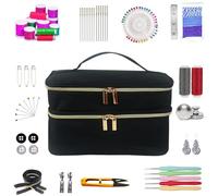 Générique Storage Box - Large Capacity Waterproof Double Layer Organizer Bag | Box with 2-Way Zipper for Accessories, Wires and Sewing Tools