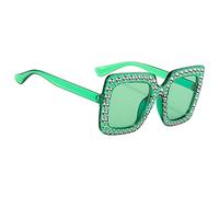 Générique , Strass-Sonnenbrille Für Damen - Glitzernde Sonnenbrille - Modische Sonnenbrille Für Damen, Übergroße Bling-Sonnenbrille Mit Quadratischem Rahmen, Sommeraktivität | Strass-Sonnenbrille