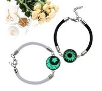Générique Sun Moon Bracelets, Beaded Bracelets for Women, Comfortable Glow In The Dark Wrist Charm, 7 Inches Handmade Bracelet with Elastic Fit, Durable Beads Jewelry with Unique Charm