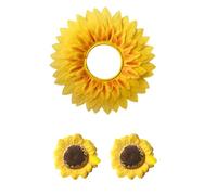 Générique Sunflower Crown + 2 Bracelets | Accessories for Children | Creative Costume | Decoration for Birthday Party | Funny and Safe Photo Gift