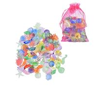 Générique Swimming Pool Gems - 100 Acrylic Crystals Marine Animals, Colorful Treasures | Aquatic Decorations, Sea Theme Party, Birthday Table, Aquarium, DIY, Creative