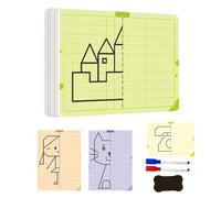 Générique Symmetry Drawing Card - Guided Drawing Board With Grid,Painting Training Toy, STEM Artistic Activity For Schools Kindergarten