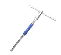 Générique T-Griff-Schraubenschlüssel mit 360° Drehgelenk - 1/2" & 3/8" Antrieb - Ergonomischer Gleitgriff-Steckschlüssel aus Stahl - Schnelllöse-Funktion für enge Räume & Kfz-Reparatur