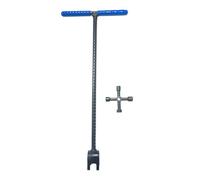 Générique T-Shaped Steel Water Meter 12 Inch | Non-slip Valve | Plumbing Tool | Utility Stop Accessory For Irrigation Camping Construction Accessories