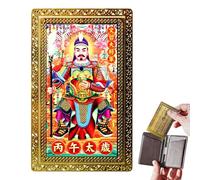 Générique Tai Sui Card | And Wealth To Collect | Chinese Tai Sui Card With Horse Pattern For Wallet, Student Room, Bedroom, Bedside, Travel, Family, A