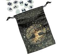 Générique Tarot Card Bag | Oracle Fabric Card Sleeves Holder Storage Case Gothic Vintage Design for Divination Love Jewellery Reading Halloween