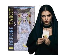Générique Tarot Oracle Cards, 78 Card Deck, Classic English Version, Illustrated Beginner Guide, Fortune Divination Set, Ideal for Spiritual Readings, Meditation, Sorcery, Gift Use