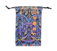Générique Tarot-Tasche, Tarot-Kartentasche - Schmetterlingsmuster-Orakel-Kartenhalter-Tasche (5,12 X 7,09 Zoll) Münzbeutel | Neuartige Tarot-Karten-Würfel-Aufbewahrungstaschen Mit Kordelzug