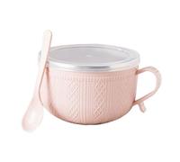 Générique Taza para Sopa - Tazón Y Cuenco Vajilla Decorativa | Tazón de 740 ml con Tapa para Viaje Té Navidad Café Avena Almuerzo Fideos Sándwich