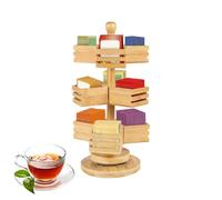 Générique Tea Organizer - 3 Tier Revolving Tea Bag Storage Box, Tea Bag Counter Holder | Home Kitchen Office Worktop Bar Counter