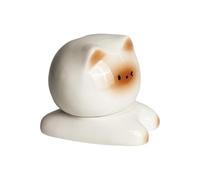 Générique Teeth Dispenser | Decorative Cartoon Cat Teeth Holder | Ceramic Cat Figurine for Teeth, Cotton Swabs and Floss Kitchen BBQ