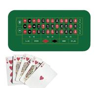 Générique Texas Holdem Poker Table Top Tablecloth 120 x 60 cm | Non-slip Table Mat for Party, Theme Party, Evening