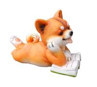 Générique The Dog Statue - Cute Animal Sculpture in Resin | Outdoor Dog Statue for Library Balcony Hallway Living Room Family Room Farm Holidays
