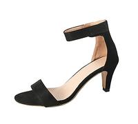 Générique Thin Heel Sandals, Roman Simple Sandals, Elegant Women's Slides, Lightweight Stable Flip-flops, Comfortable Soft Clogs, Practical Breathable Slippers, Black, 5 UK