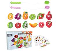 Générique Thread Game | Hand Eye Coordination Stimulator | Fruit and Vegetable Thread Educational for Nursery Learning Home Travel Boys