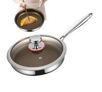 Générique Titanium Non-Stick Frying Pan with Heat Resistant Handle - Non-Stick Induction Frying Pan for Electric Cooker Ceramic Oven Grill Omelette Steak