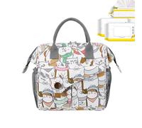Générique Tote Style Diaper Bag - Multi-purpose Portable Large Capacity - Multifunctional Tote for Nursery Home, Indoor, Outdoor, Travel, Camping, Boy, and, Kitten, Se référer au descriptif