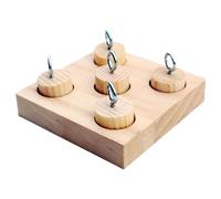 Générique Toys Parrots, Lovebirds Peg Toy, 2.95 x 2.95 x 0.79 inches, Wooden Puzzle Trainer, Interactive Mental Stimulation, Parakeet Playtime and Cognitive Development (Multi-Colour)