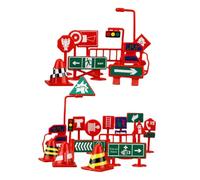 Générique Traffic Signs For,Portable Travel Game 28 Pieces For Urban Traffic Toys | For Home Garden Indoor Outdoor Classroom School Birthday