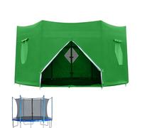 Générique Trampolin - Wetterfeste Sonnenschutz Abdeckung Mit Reißverschluss, Robust Multifunktionsplane Für 6-Stangen Trampoline 1.8-4. | UV-Schutz Dachplane Für Garten Hof Kinder Outdoor Spielplatz