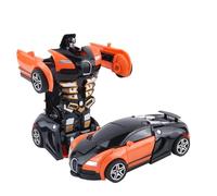 Générique Transformable Robot Car Toy - 2 in 1 Deformation Vehicle in Figure, Interactive Vehicle Robot Powered by Friction Pull Back & Go | Cool Gift for Les, Les Totes