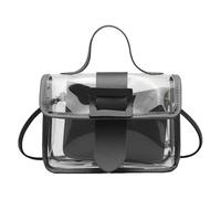 Générique Transparent Bag, Transparent Messenger Bag - Stadium Approved Bag, Large Jelly Tote Bag with Handle for Women and Men, Black, Se référer à la description
