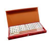 Générique Travel Mahjong Game - 144 Pieces Playful Complete Tiles | Complete Mahjong Set with 2 Dice and 4 Racks - for Adults Beginners And Family Players At Home Travel And For
