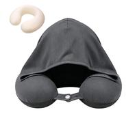 Générique Travel Pillow with Hood - Slow Breathable Removable Neck Pillow with Large Hood for Men Women Adults Seniors Car Airplane Train Road Trip Camping