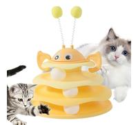 Générique Turntable Cat Toy - Puzzle Ball Tower for 3 Layers | Interactive Turntable Toy - for Living Room, Bedroom, Basement, Apartment, Farm