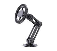 Générique Universal Adjustable Foldable Aluminium Magnetic Car Phone Holder 192g Mobile Floating Dashboard Holder with Strong Magnet for Vehicles