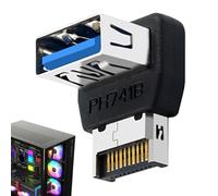 Générique USB Adapter Motherboard Adapter USB 3.1 L-Type E Adapter 90 Degree Direction Connector for Type E Panel Women Young Teens Boys